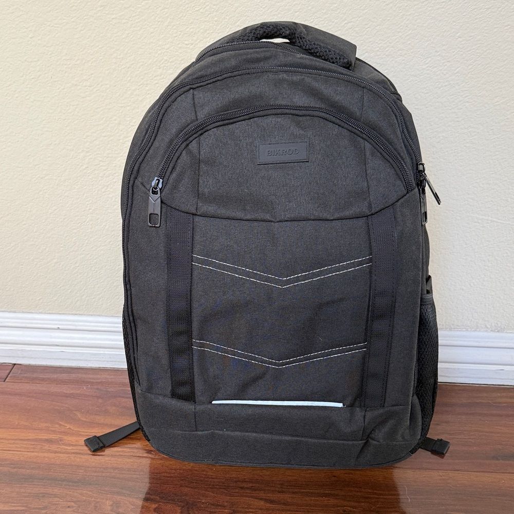 Bikrod Travel Backpack w USB Charging Port Fits 15.6 Inch Laptop Water Resistant